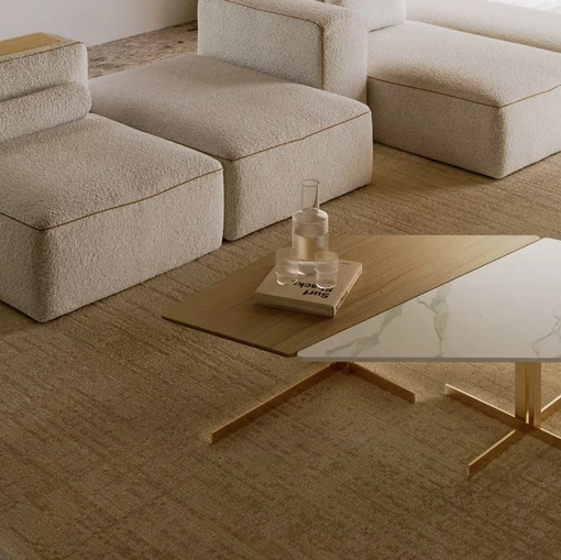 Tavolino Bento in legno e SuperMarmo di Bontempi