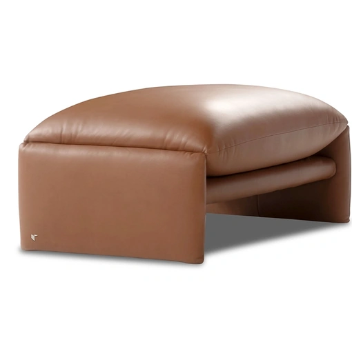 Pouf in pelle Choco Magic di Calia