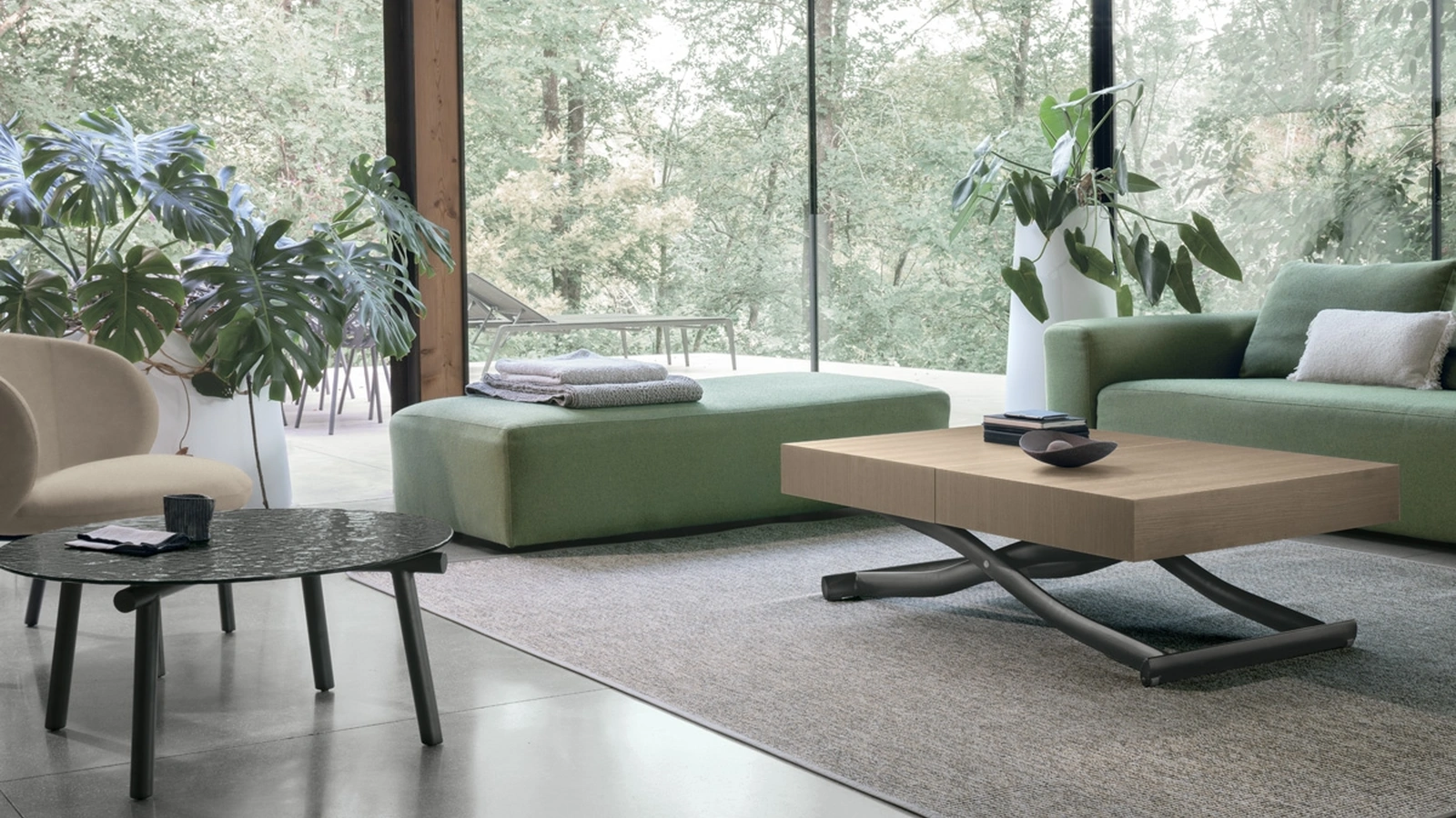 Tavolino trasformabile Dione Wood di Target Point