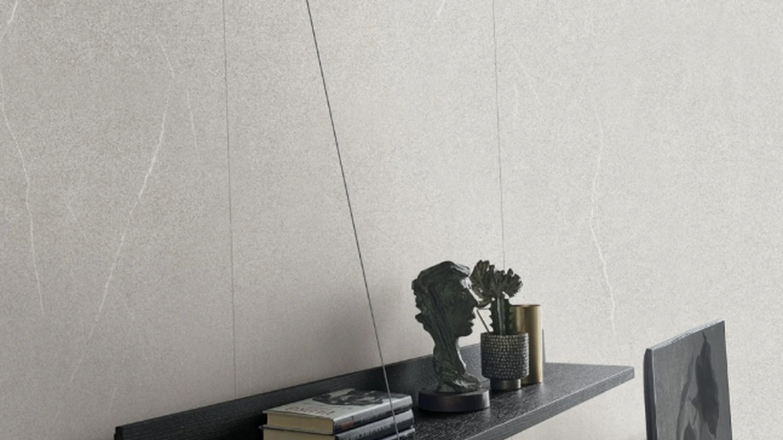 Mensole Elle & Filo in materico rovere carbone di Tomasella