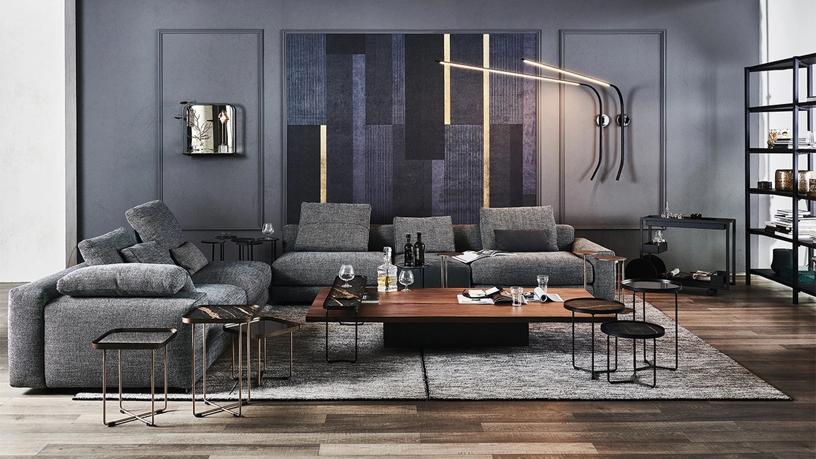 Tavolino Idem in noce canaletto di Cattelan Italia