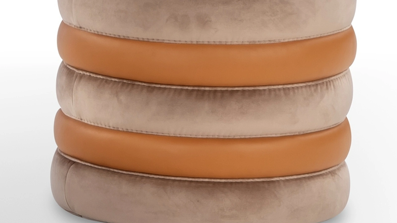 Pouf di design in tessuto Macarons di Calia