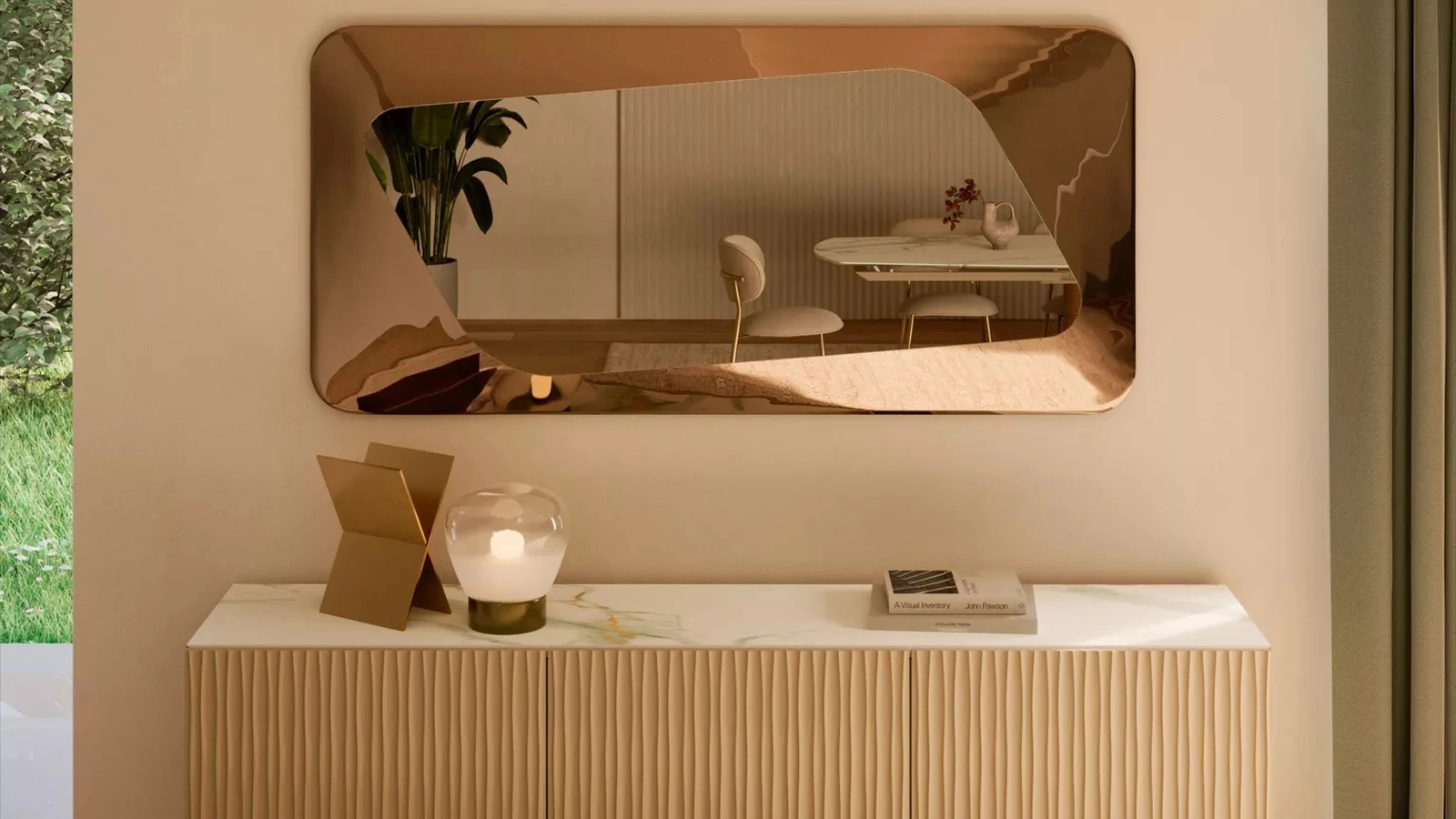 Specchio in vetro fuso Focus di Bontempi