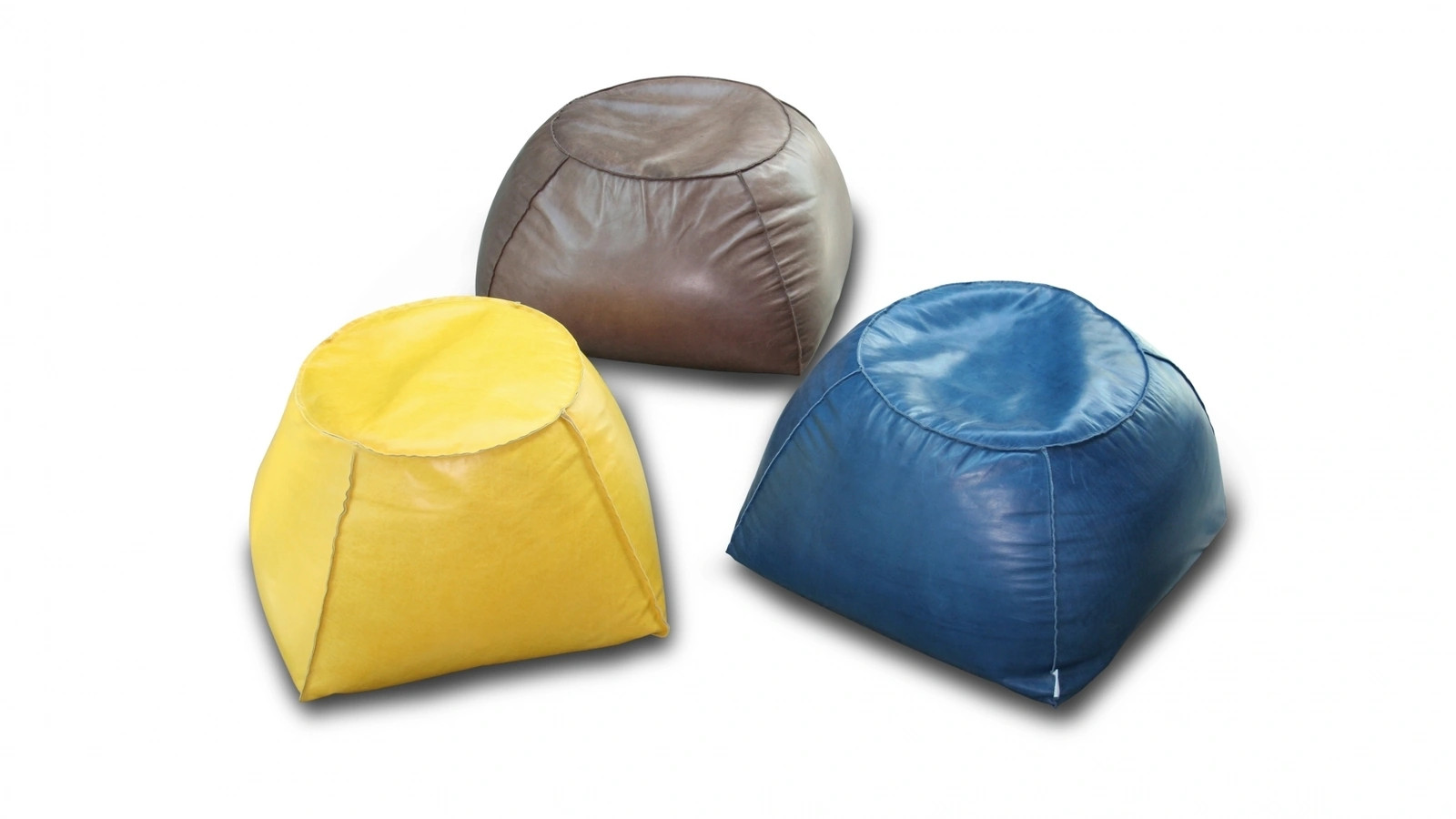 Pouf Trapezio in pelle di Calia