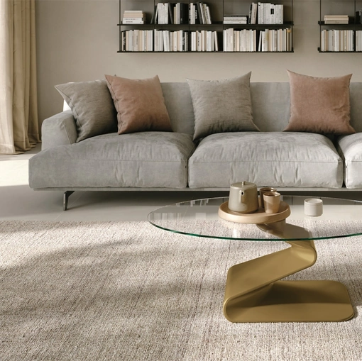 Tavolino Zed con top in vetro di Target Point