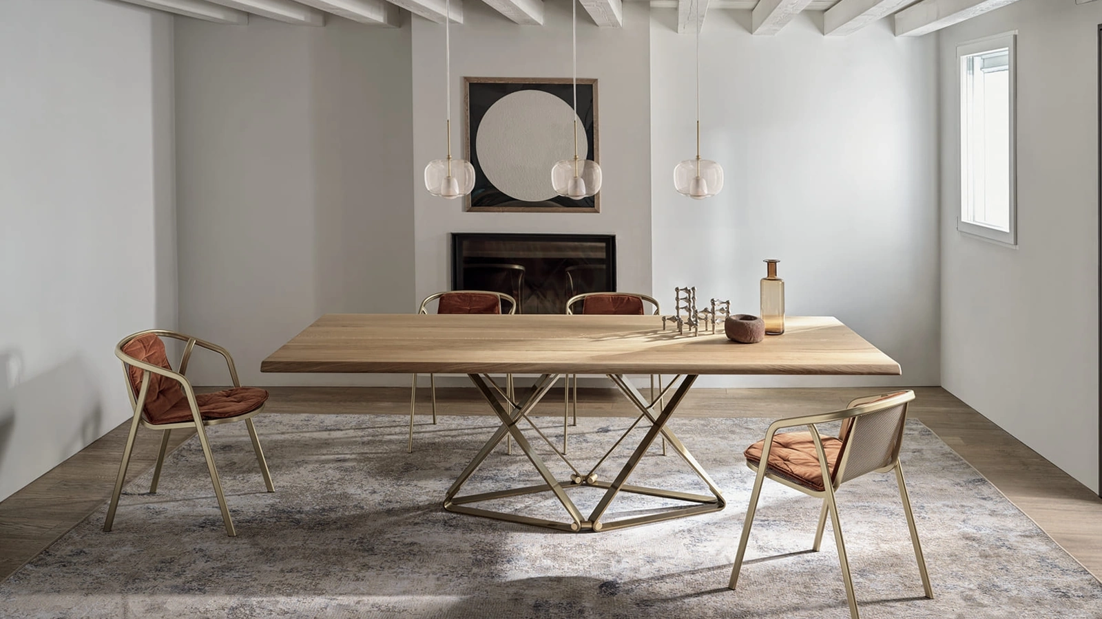 Lampada a sospensione in vetro Blow di Bontempi