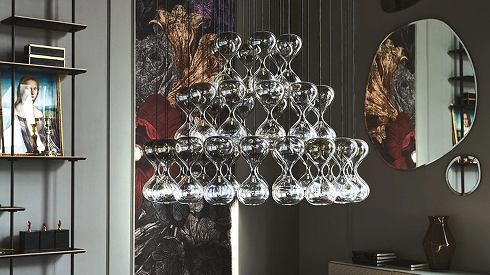 Lampada a sospensione Sablier in cristallo di Cattelan Italia