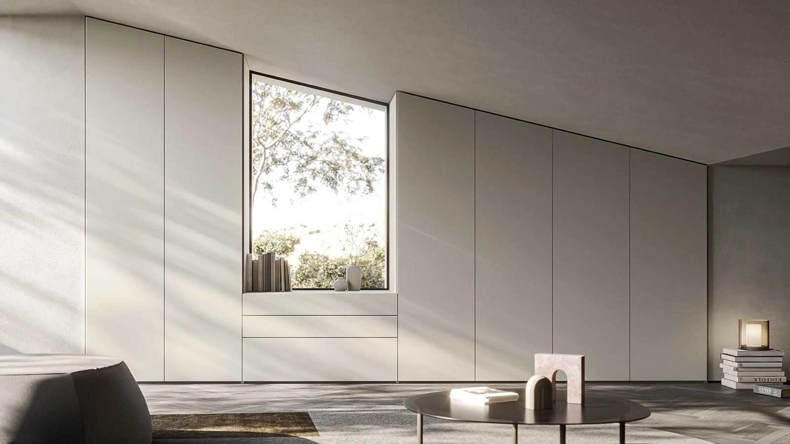 Armadio Even con ante battenti per mansarde di Alf Da Frè