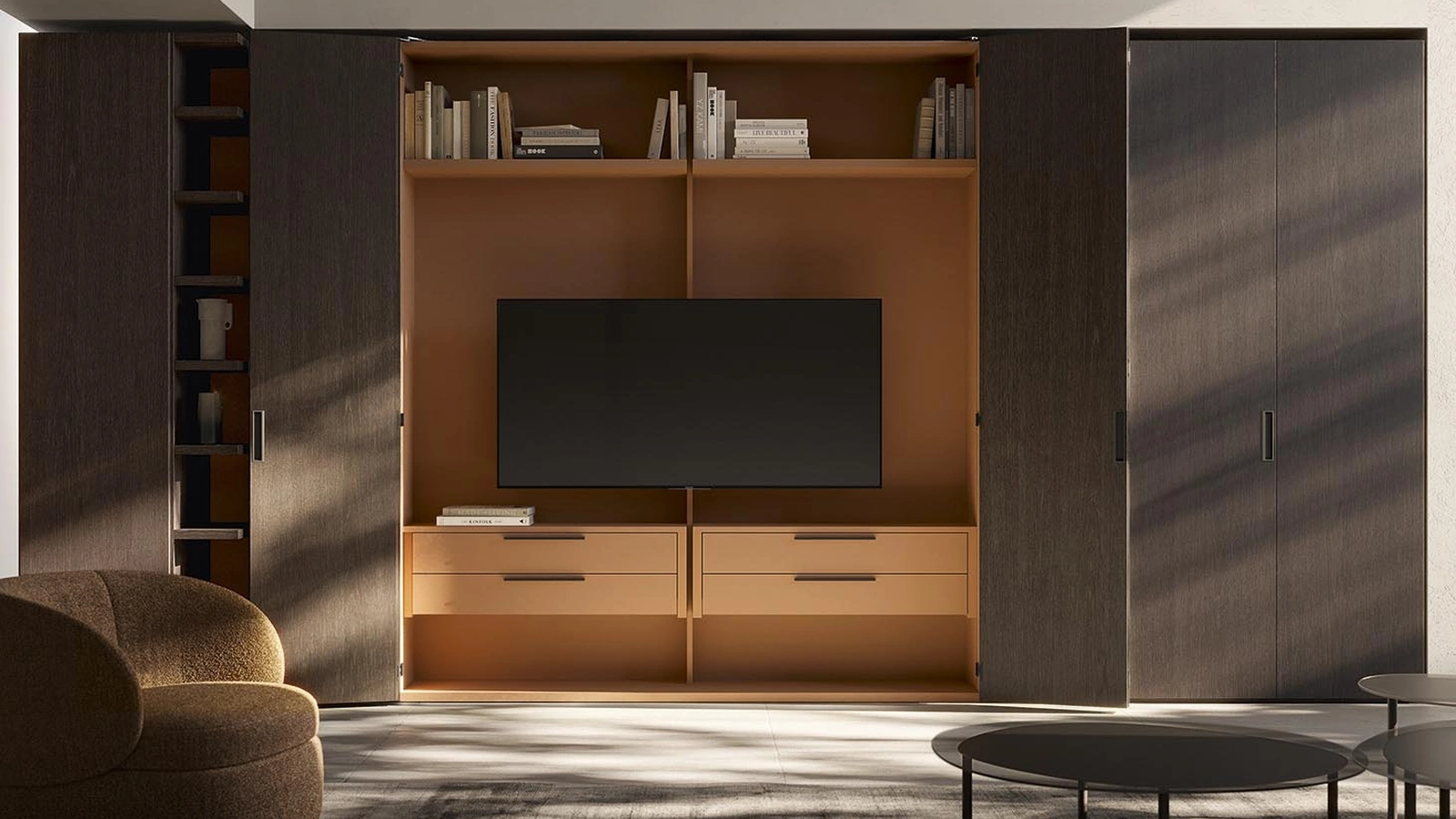 Armadio con ante a soffietto Total View di Alf Da Frè