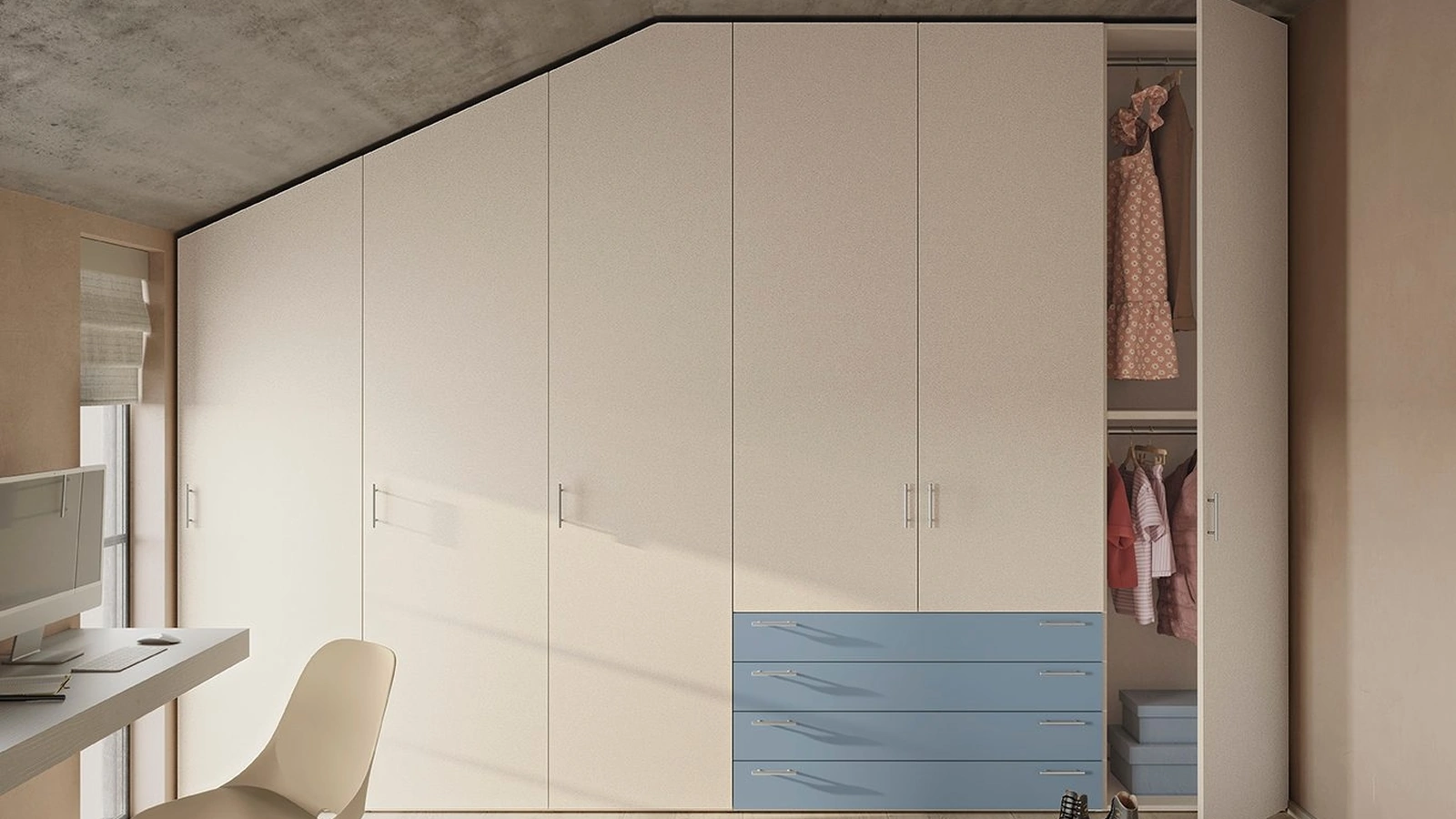 Cameretta con armadio su misura Golf K28 di Colombini Casa