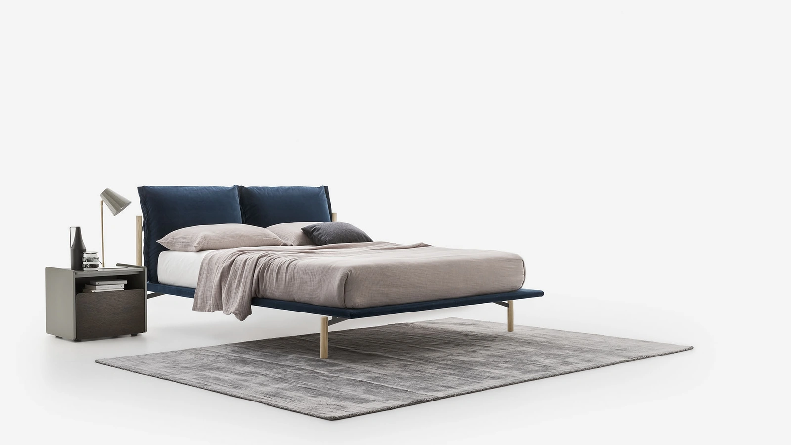 Letto in tessuto Atlas di Alf Da Frè