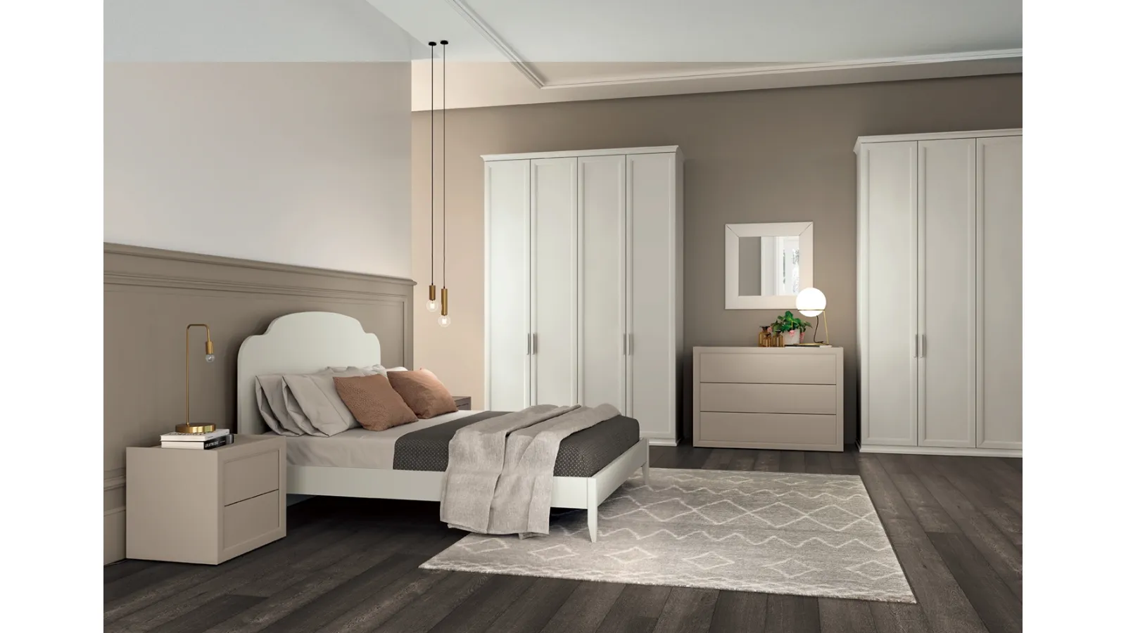 Letto con testiera Arcadia Aida di Colombini Casa