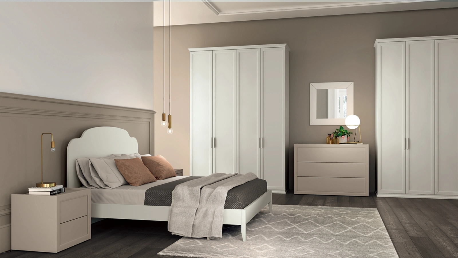 Letto con testiera Arcadia Aida di Colombini Casa