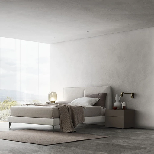 Letto in tessuto imbottito Cassiopea di Alf Da Frè