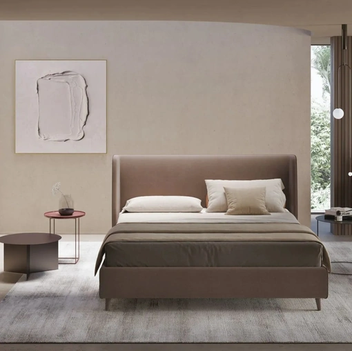 Letto contenitore con testiera imbottita Julia di Ergogreen