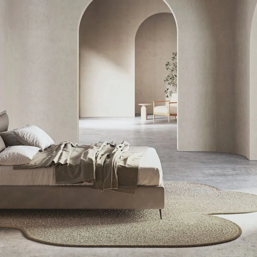 Letto in ecopelle Justine Line di Ergogreen