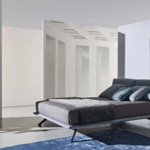 Letto in tessuto con testiera Logan di Twils