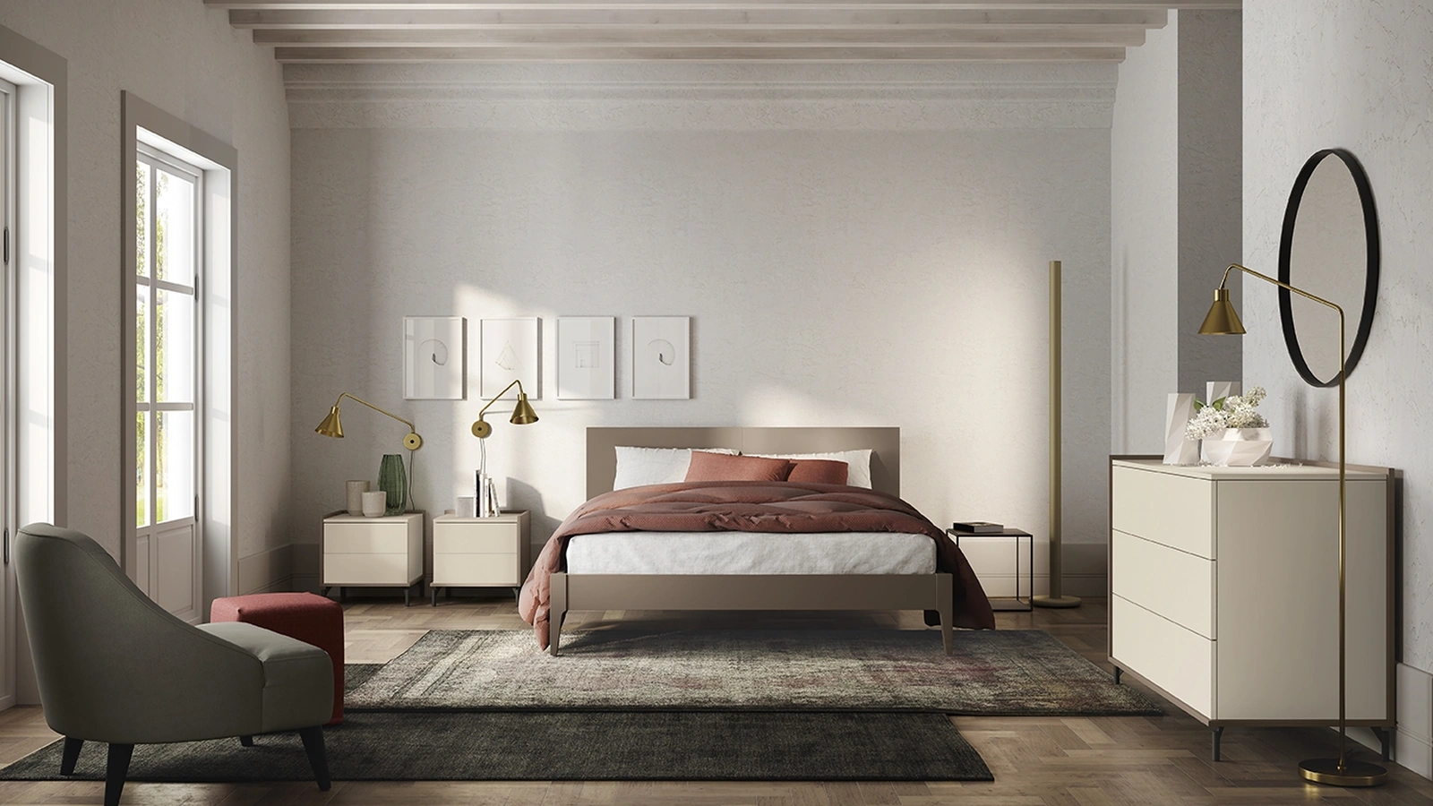 Letto matrimoniale Mushy di Colombini Casa