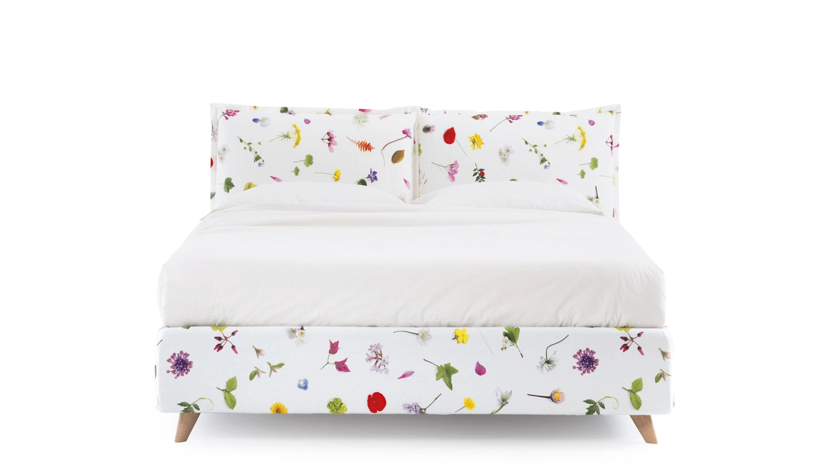 Letto in tessuto a fiori con contenitore So Wild di Noctis