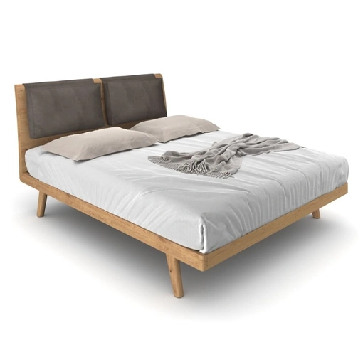 Letto Stoccolma in rovere con cuscini rimovibili di Le Fablier