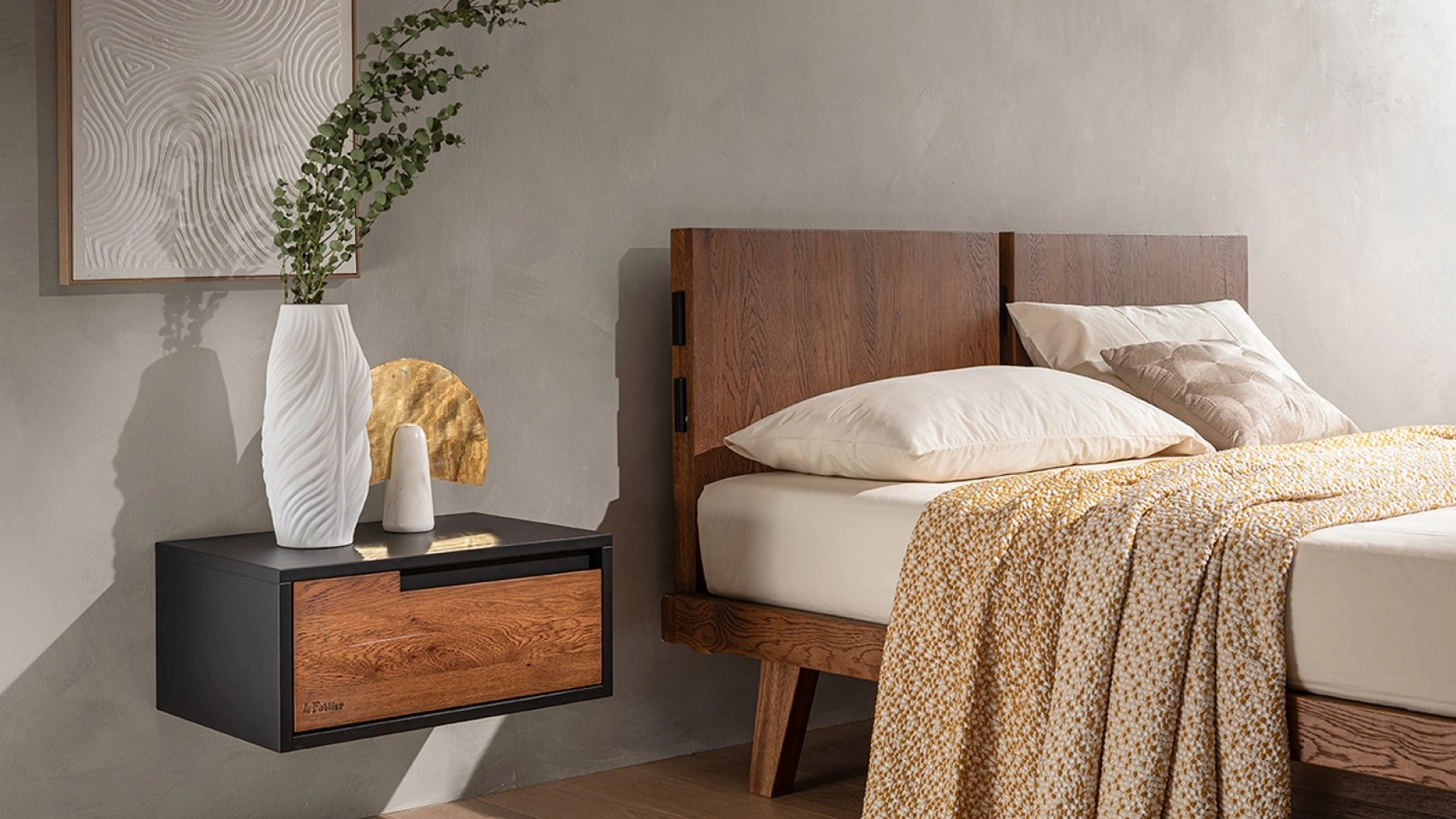 Letto Tangeri in rovere nodato di Le Fablier