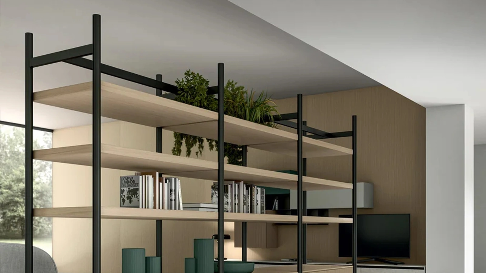 Libreria divisoria Living Glass 2|0 di Arredo3