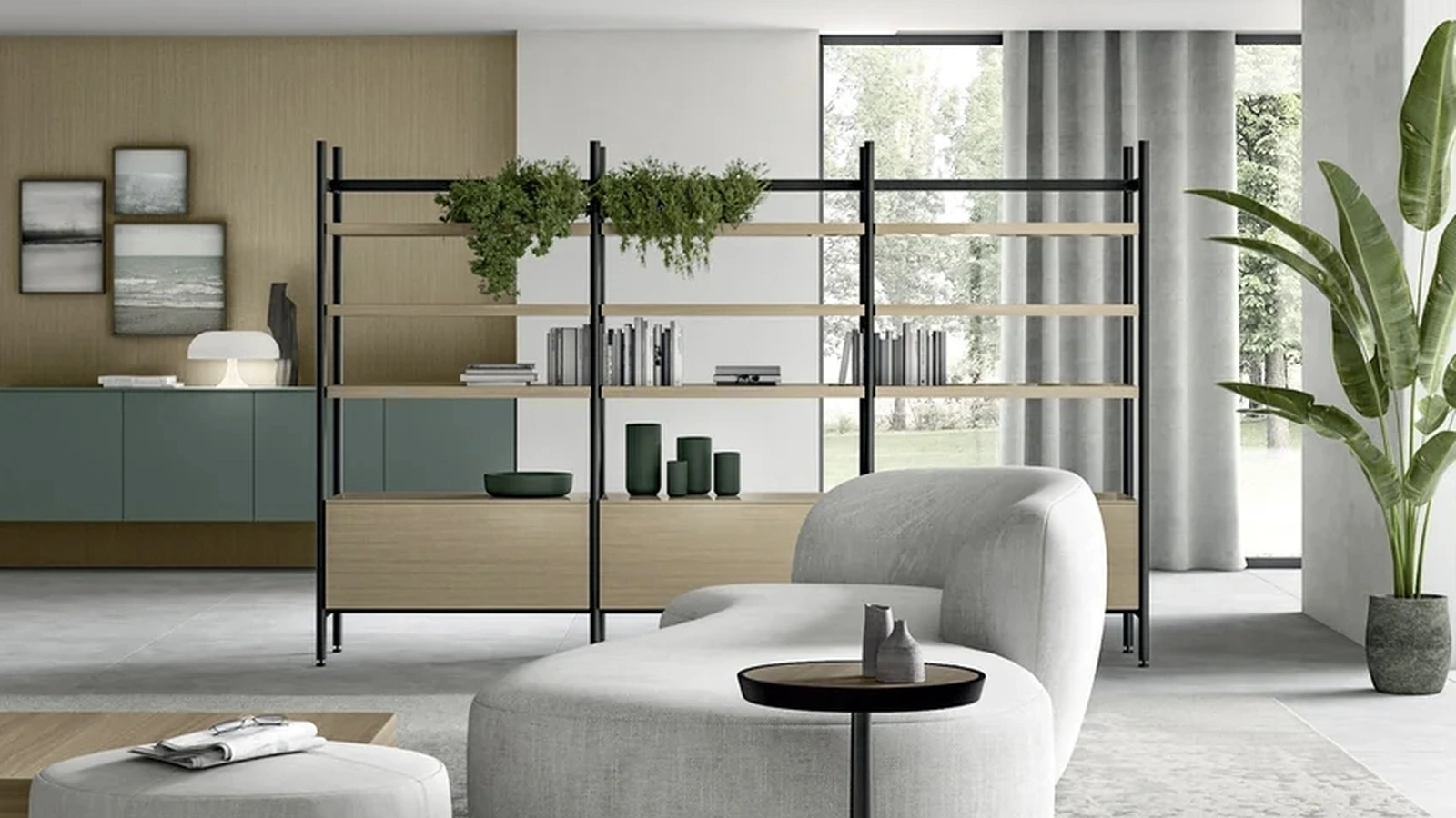 Libreria divisoria Living Glass 2|0 di Arredo3