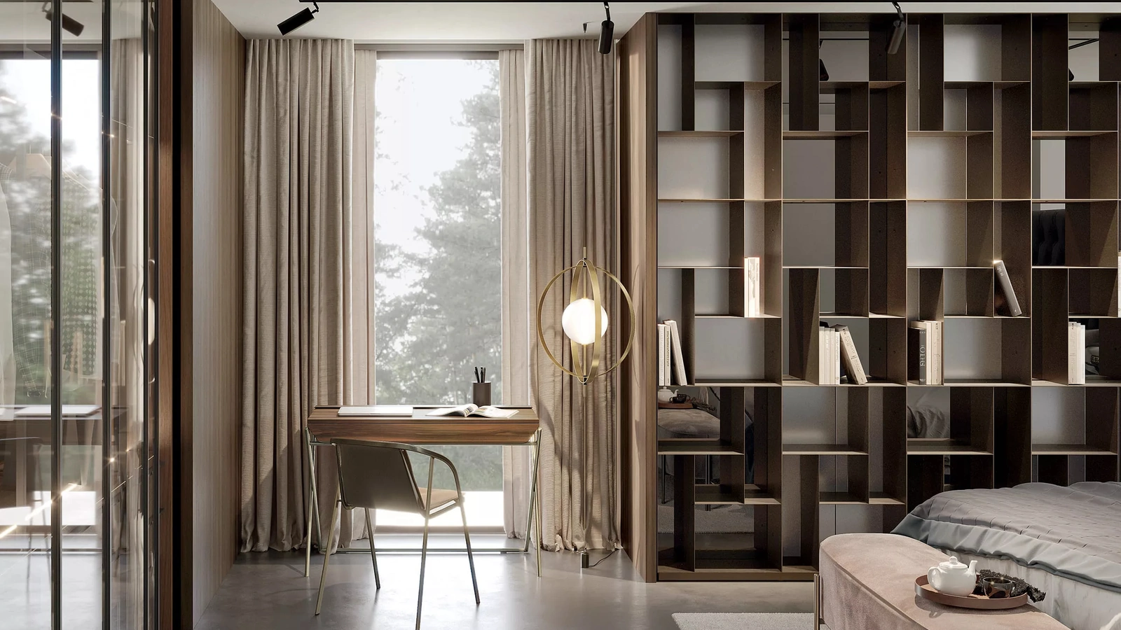 Libreria modulare in acciaio Atena di Bontempi