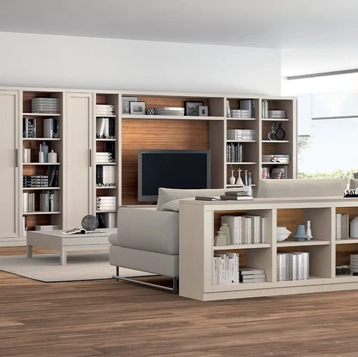 Libreria Melograno composizione 16  in legno laccato di Le Fablier