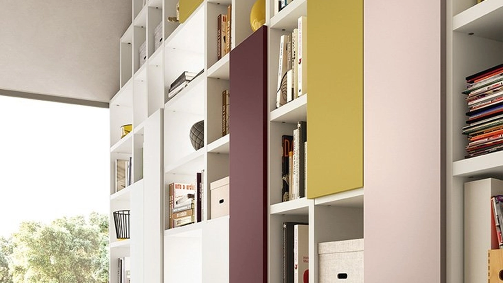 Libreria My Space laccata di Alf Da Frè