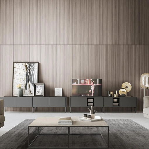 Madia Da-Do Giorno in laccato Piombo opaco di Alf Da Frè