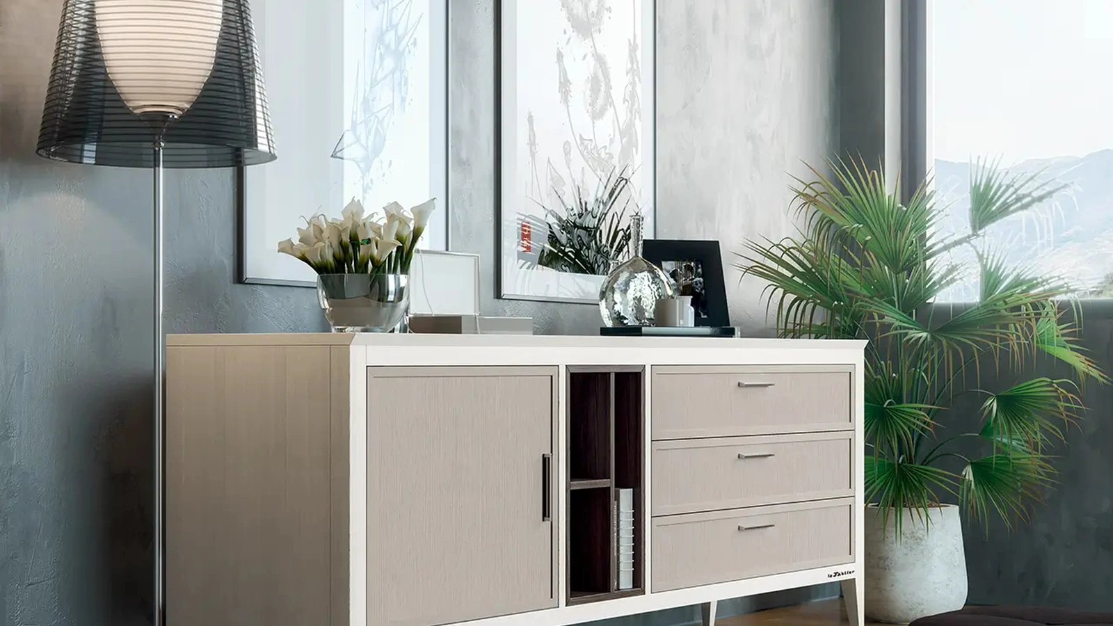 Madia Erica in finitura laccato di Le Fablier