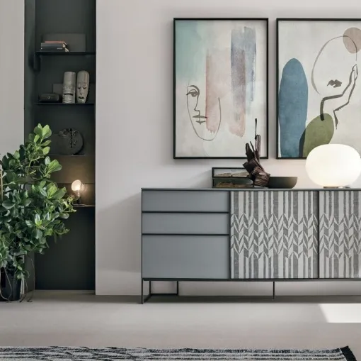 Madia Vinci in laccato opaco arena di Tomasella