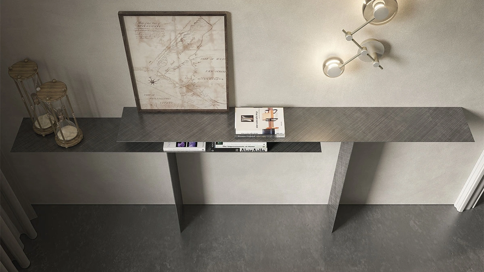 Consolle di design in acciaio Tee di Cattelan Italia