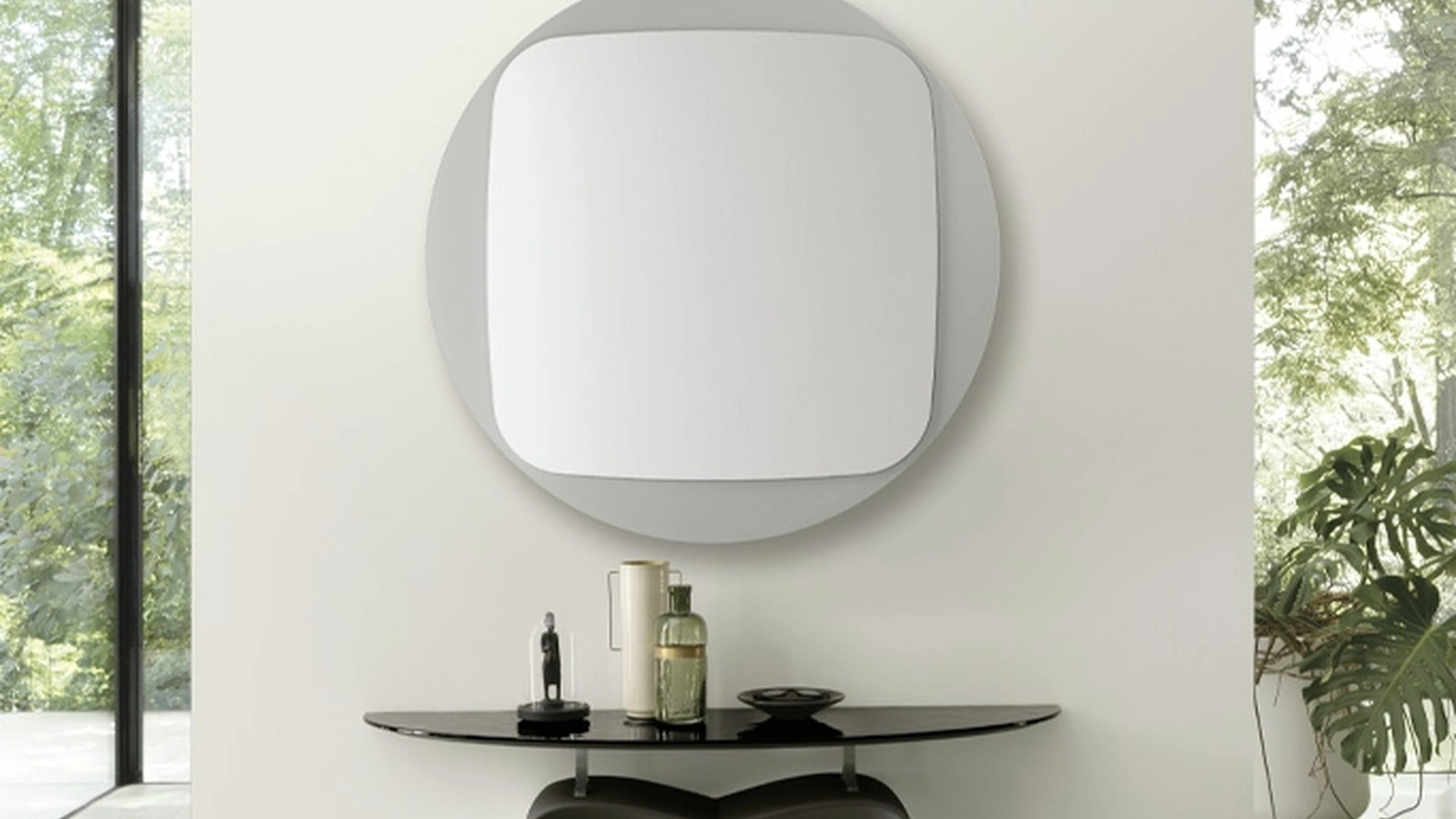 Mobile ingresso consolle Eclipse con top in vetro di Target Point