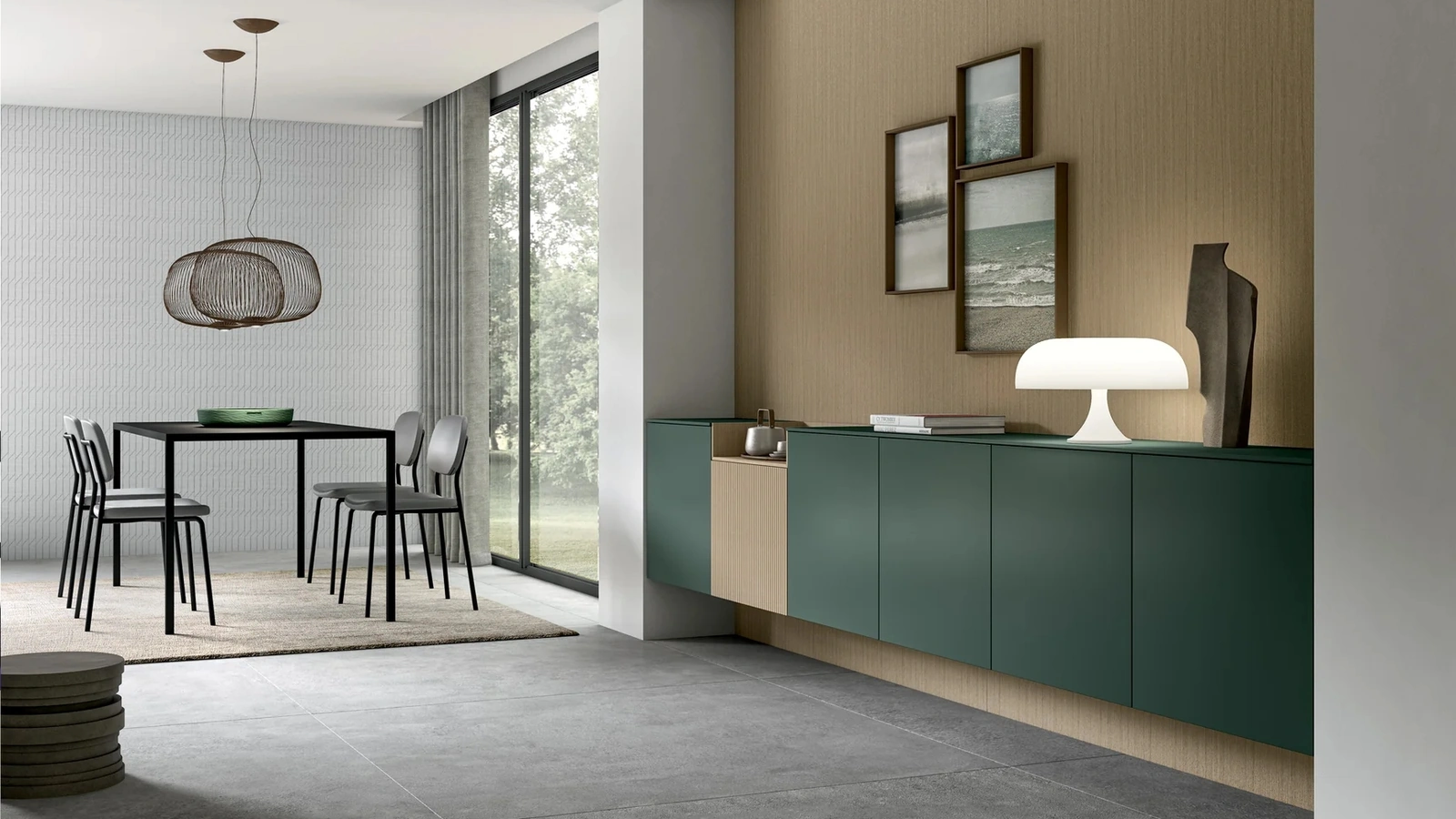 Mobile sospeso Living Glass di Arredo3