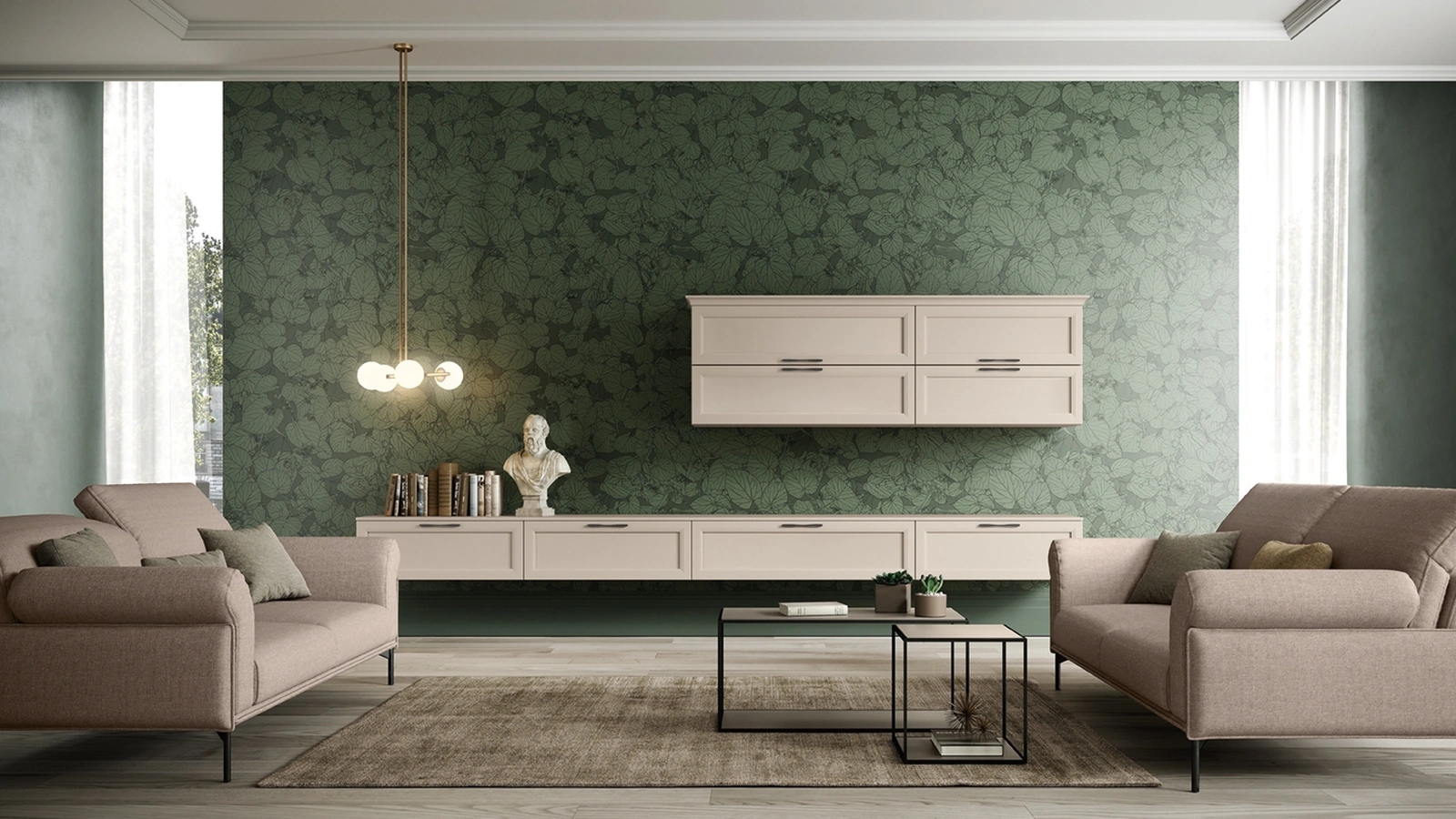 Parete Attrezzata Arcadia AS005 di Colombini Casa