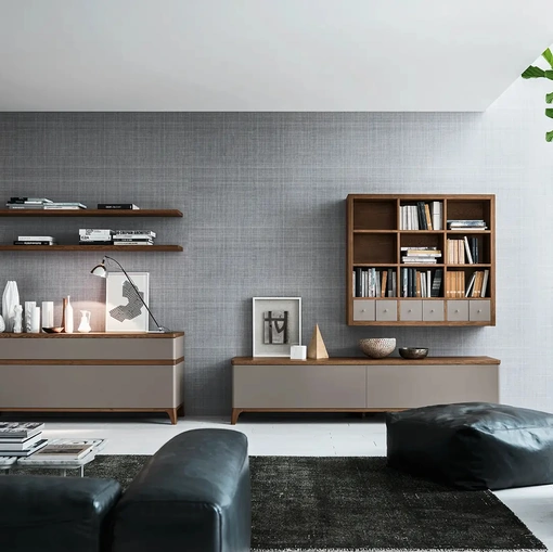 Parete Attrezzata Fiori di Loto composizione 05 di Le Fablier