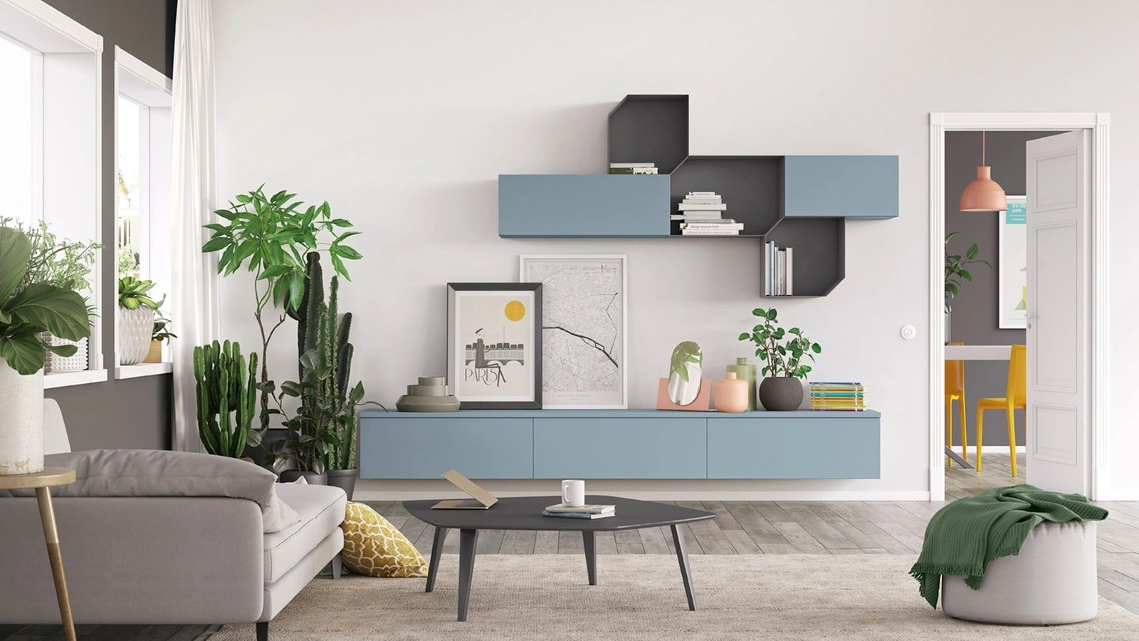 Parete Attrezzata Volo L012 di Colombini Casa