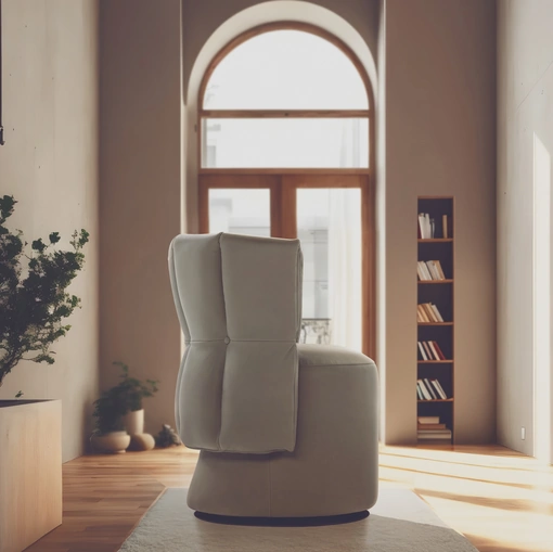 Poltroncina di design in pelle Madame G di Calia