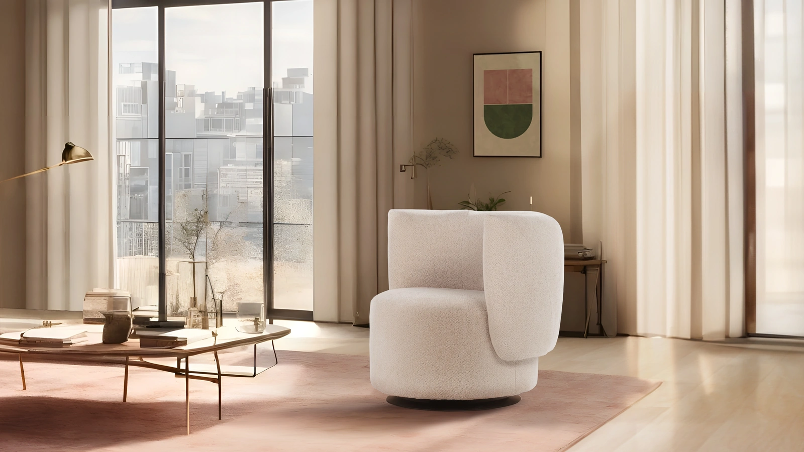 Poltroncina Milla in tessuto di Calia