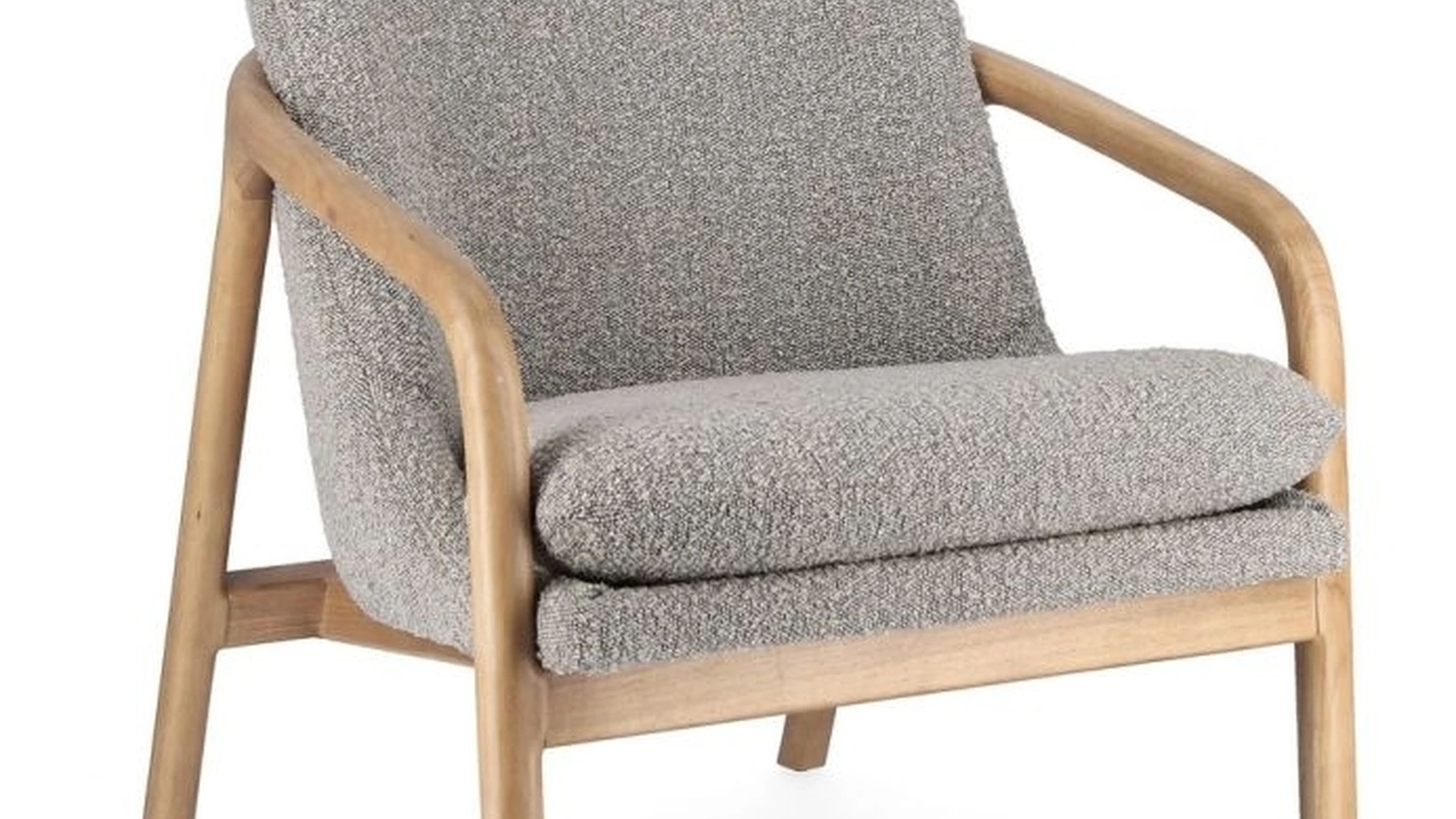 Poltrona in tessuto con struttura in legno di Pino Elaide di Bizzotto