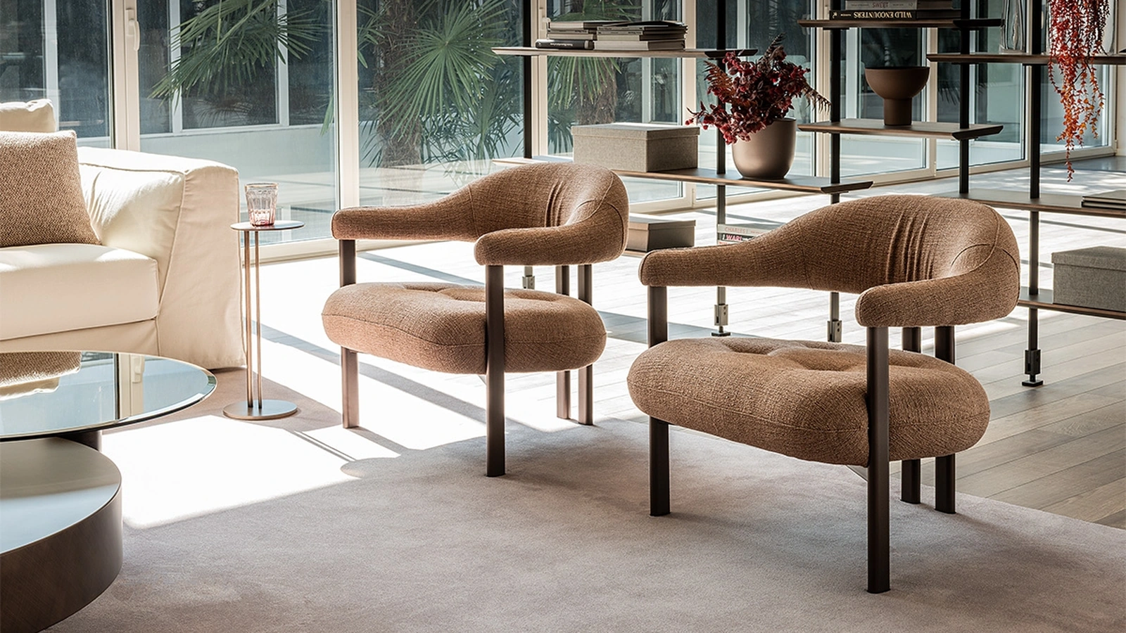 Poltrona in tessuto Greta Lounge di Cattelan Italia