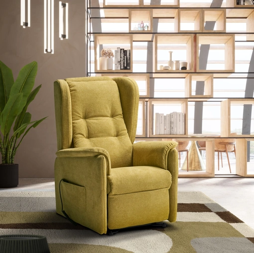 Poltrona Relax Lift Angela in tessuto imbottito de Il Benessere