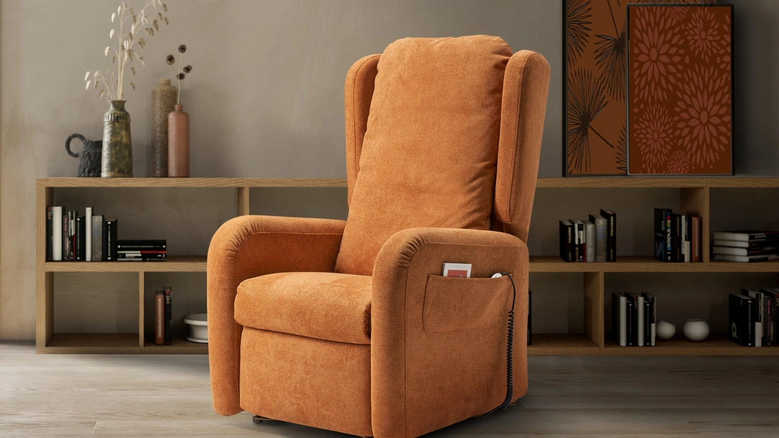 Potrona Relax Lift in tessuto Bianca de Il Benessere