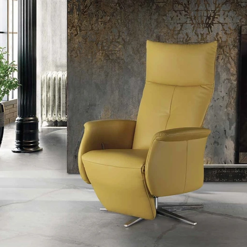 Poltrona Relax di design Nina in pelle de Il Benessere