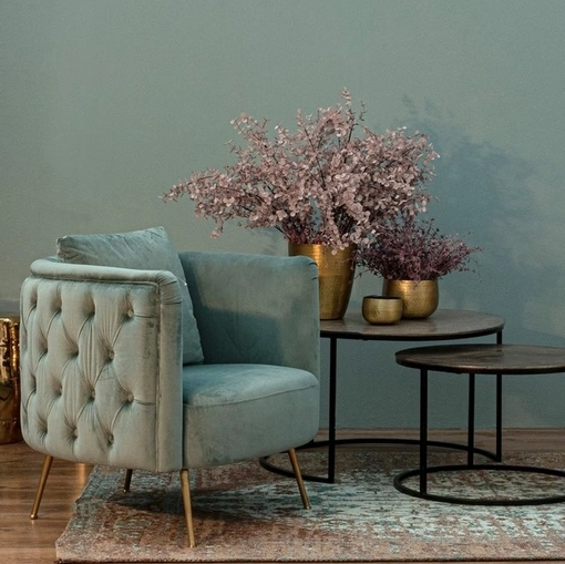 Poltroncina in velluto Tenbury di Bizzotto