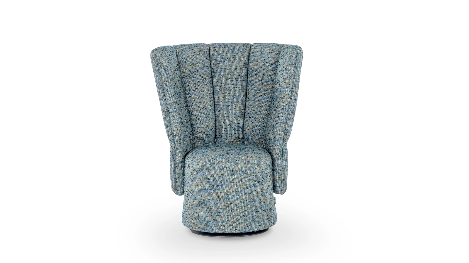 Poltroncina in tessuto con schienale alto trapuntato Vivì di Calia