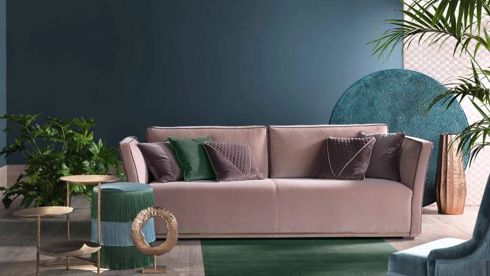 Divano lineare Bambu di TreCi Salotti