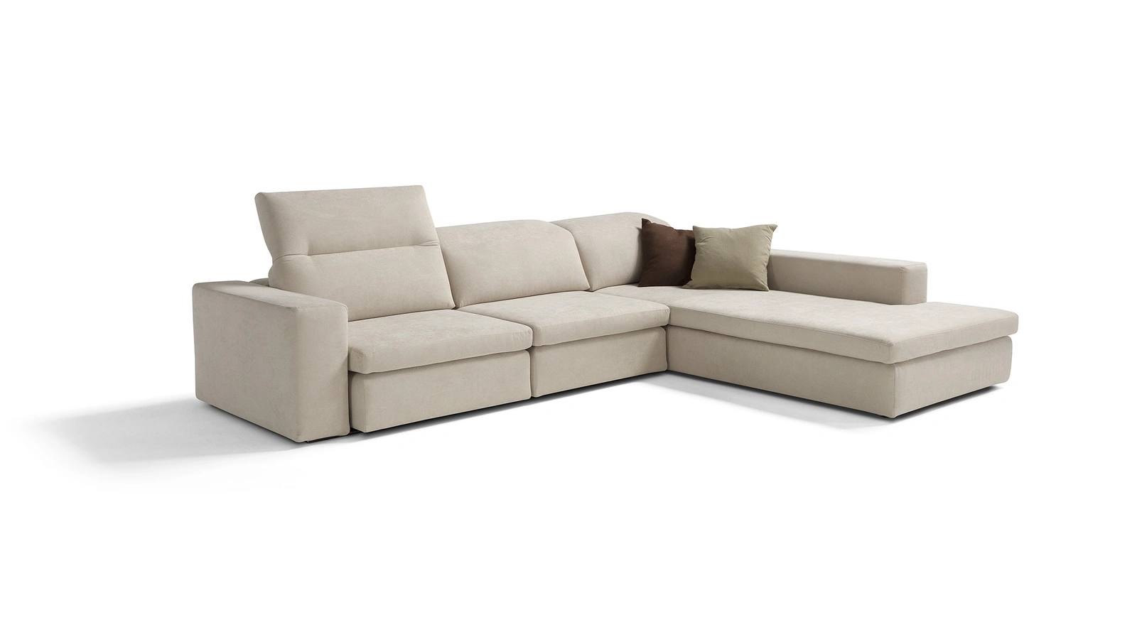 Divano con penisola Beta di Vis Comoda